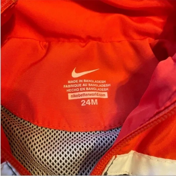 Nike Orange and Gray Full Zip Hoodie - Picture 4 of 4